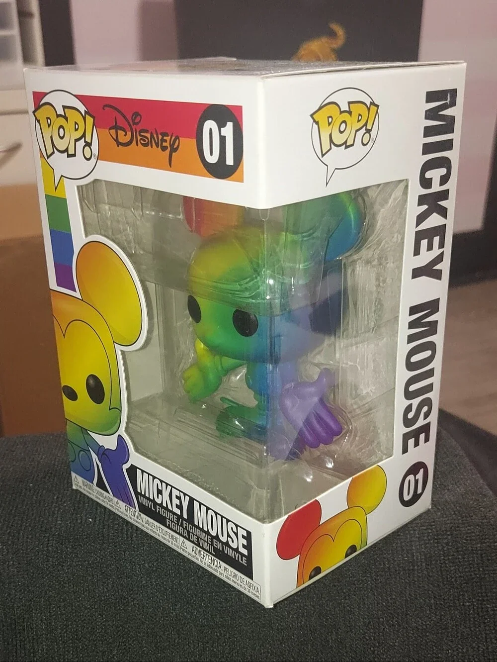 Funko Pop! Disney Pride Mickey Mouse Rainbow Vinyl Figure #01 (Like New In Box)